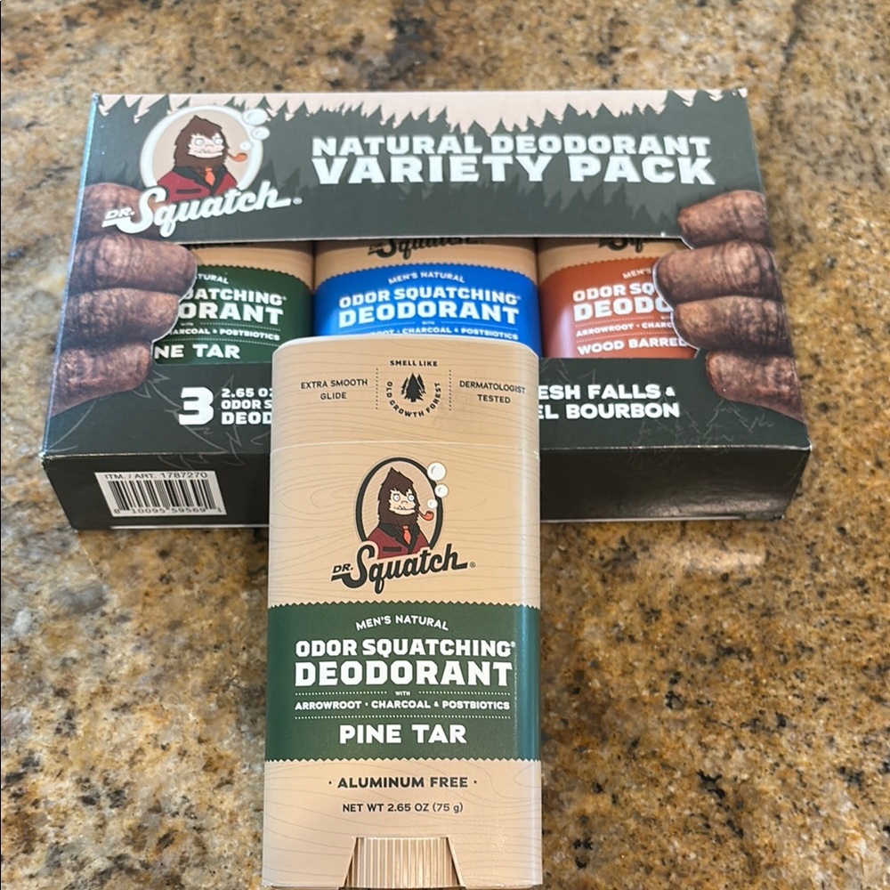 Dr Squatch Deodorant Variety Pack Plus 1 additional bonus